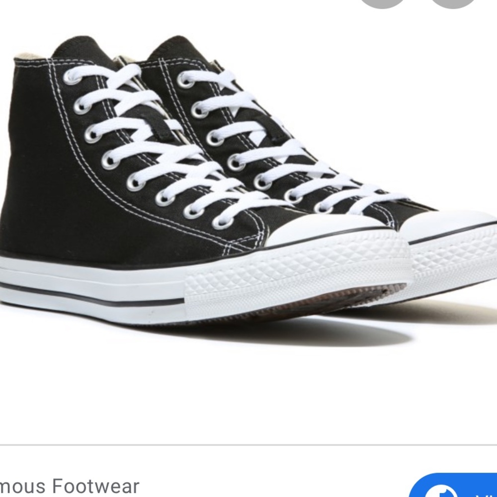 Black high top converse